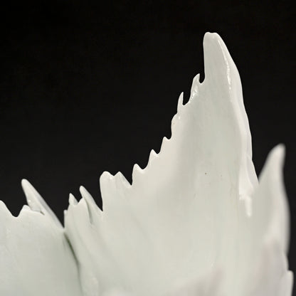 Contemporary Hakuji Porcelain Basin ー徳丸 鏡子 "白磁火焔紋 碗"