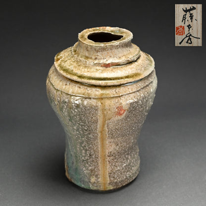 Shigaraki, Bottle Vase ー藤本 秀 “信楽花生”
