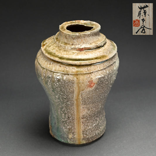 Shigaraki, Bottle Vase ー藤本 秀 “信楽花生”