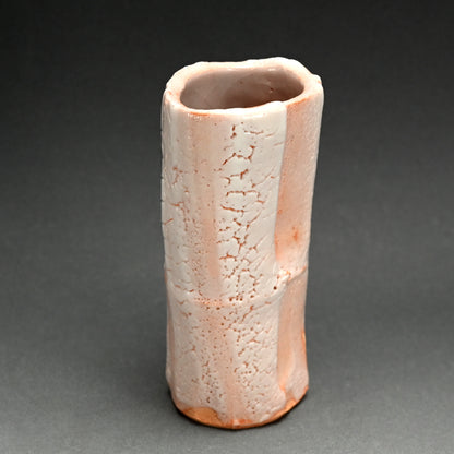 現代竹形志野花瓶 LNT ー加藤孝造「志野竹花入」