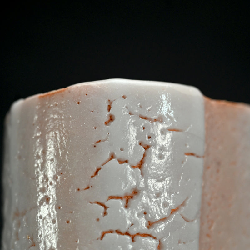 現代竹形志野花瓶 LNT ー加藤孝造「志野竹花入」