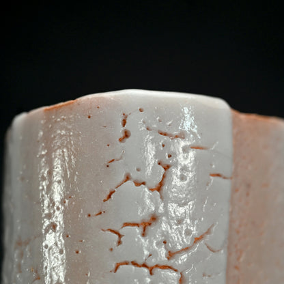 現代竹形志野花瓶 LNT ー加藤孝造「志野竹花入」