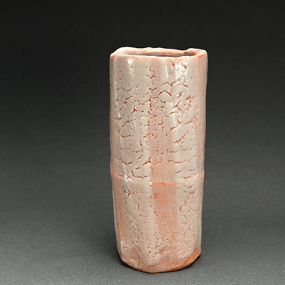 現代竹形志野花瓶 LNT ー加藤孝造「志野竹花入」