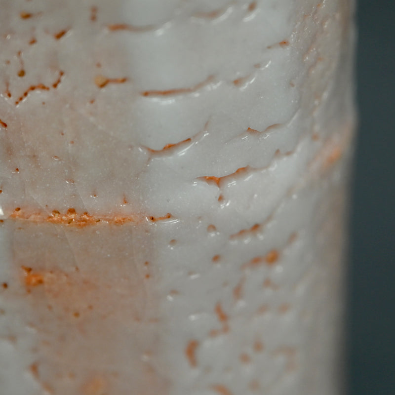 現代竹形志野花瓶 LNT ー加藤孝造「志野竹花入」