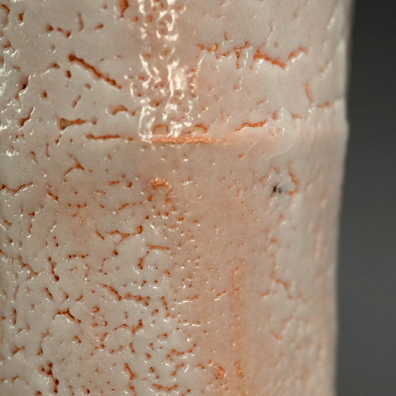 現代竹形志野花瓶 LNT ー加藤孝造「志野竹花入」