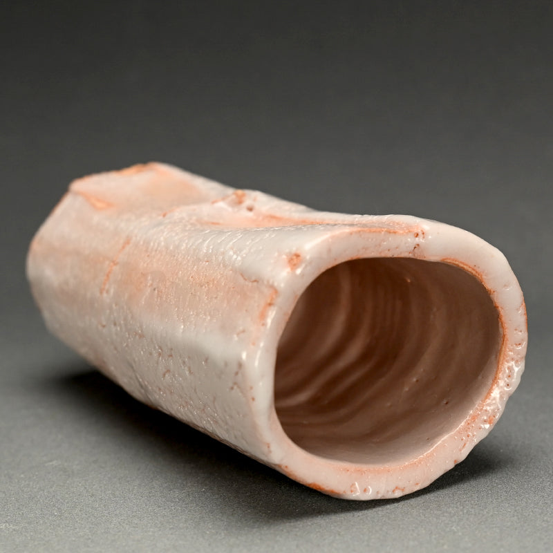 現代竹形志野花瓶 LNT ー加藤孝造「志野竹花入」