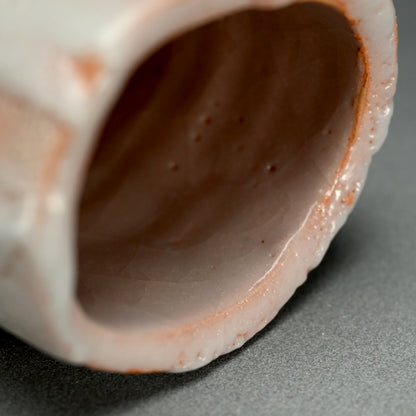 現代竹形志野花瓶 LNT ー加藤孝造「志野竹花入」