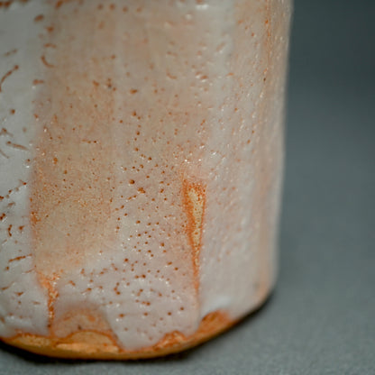 現代竹形志野花瓶 LNT ー加藤孝造「志野竹花入」