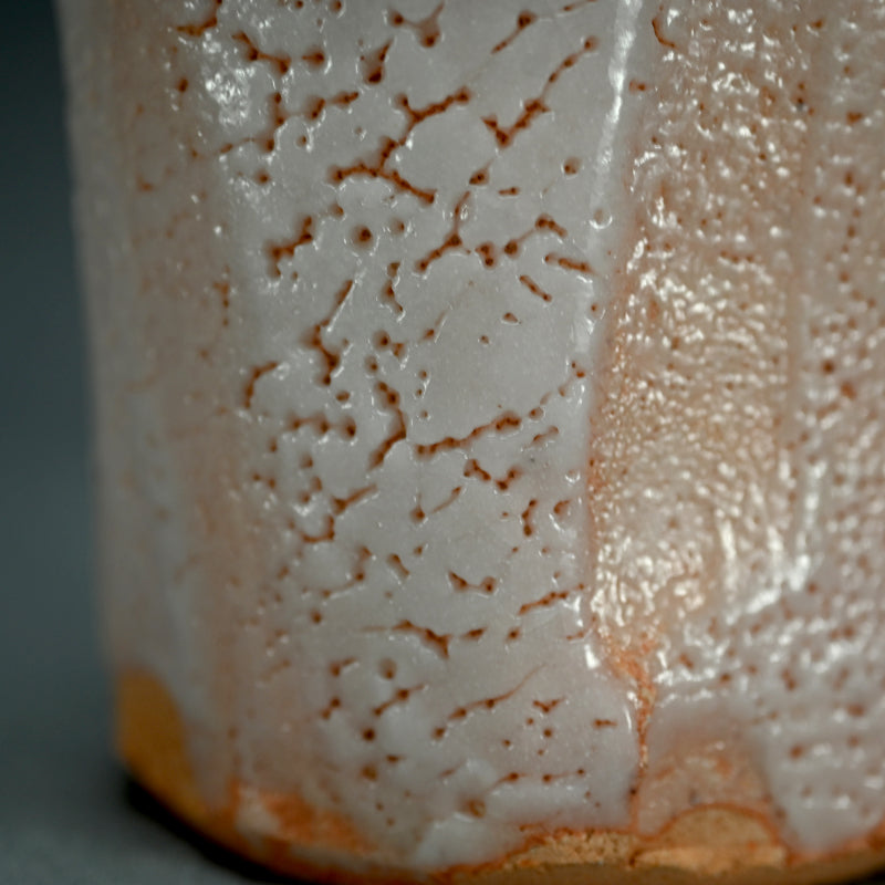 現代竹形志野花瓶 LNT ー加藤孝造「志野竹花入」