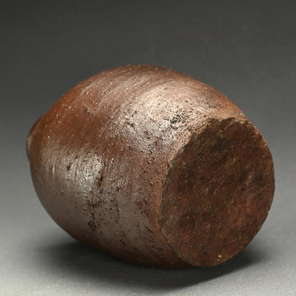 Iron Glazed Edo period Slumped Tamba Tsubo