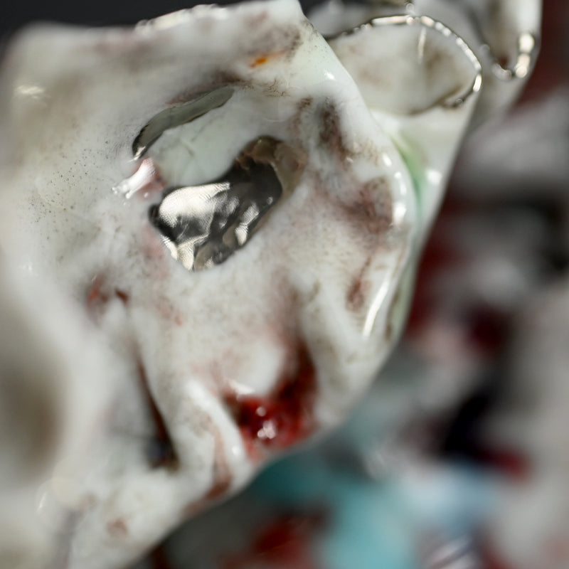 茶碗 茶わん ー川端 健太郎 「白磁辰砂白金錦彩綴化茶盌」