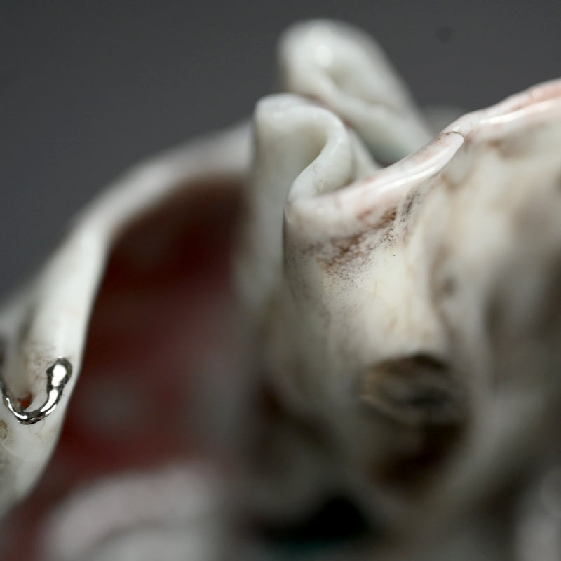 茶碗 茶わん ー川端 健太郎 「白磁辰砂白金錦彩綴化茶盌」