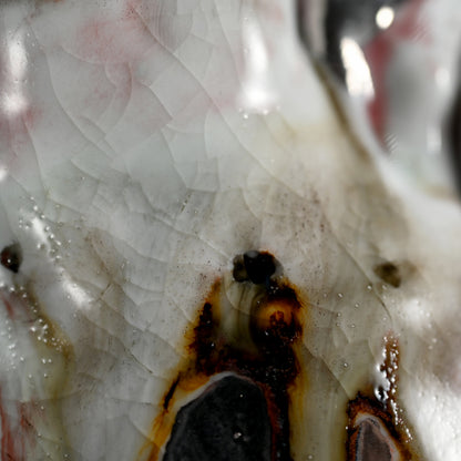 茶碗 茶わん ー川端 健太郎 「白磁辰砂白金錦彩綴化茶盌」