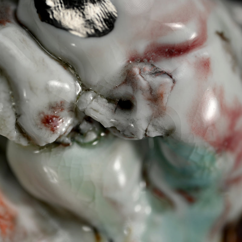 茶碗 茶わん ー川端 健太郎 「白磁辰砂白金錦彩綴化茶盌」