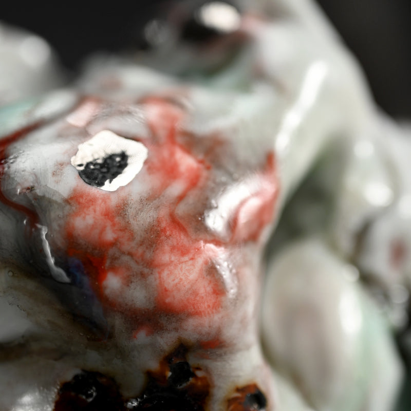 茶碗 茶わん ー川端 健太郎 「白磁辰砂白金錦彩綴化茶盌」