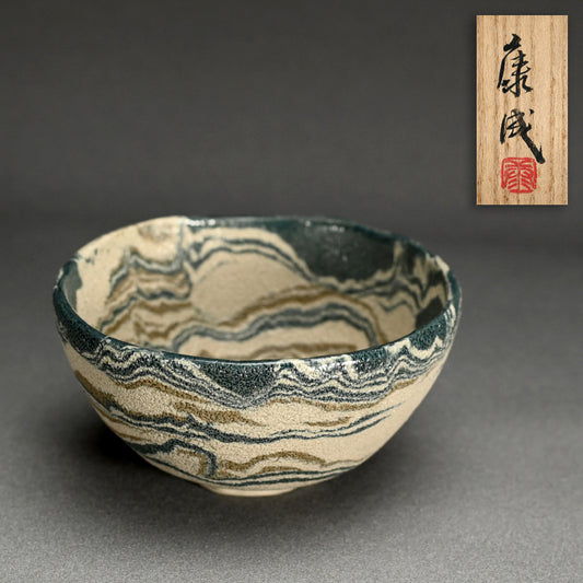 Neriage Chawan Tea Bowl ー松井 康成 "練上嘯裂文茶盌"