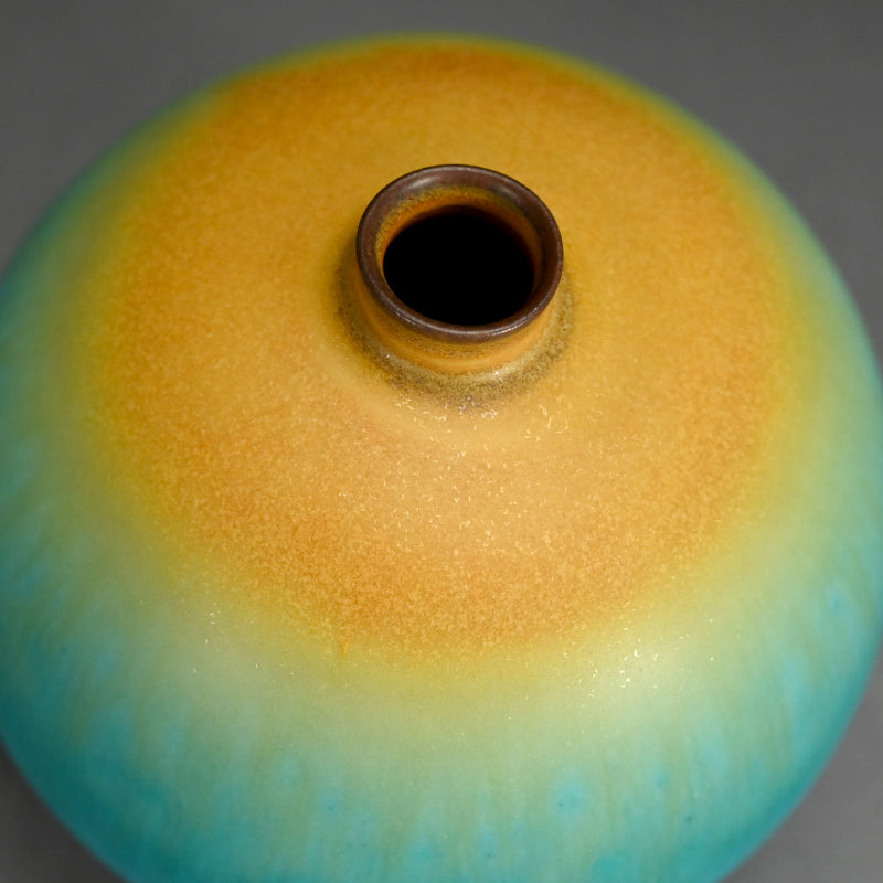 碧黄釉壺 ー古野幸治 「碧黄釉壺」