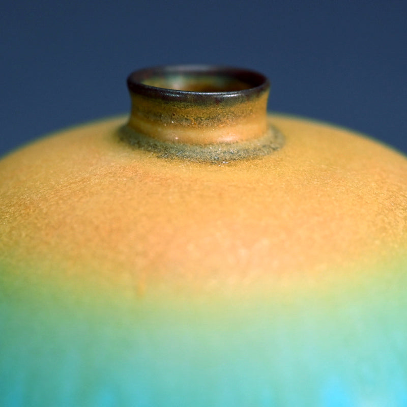 碧黄釉壺 ー古野幸治 「碧黄釉壺」