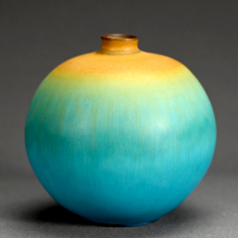 碧黄釉壺 ー古野幸治 「碧黄釉壺」