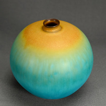 碧黄釉壺 ー古野幸治 「碧黄釉壺」