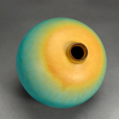 碧黄釉壺 ー古野幸治 「碧黄釉壺」