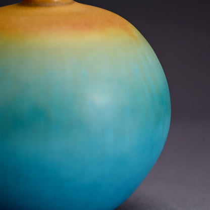 碧黄釉壺 ー古野幸治 「碧黄釉壺」