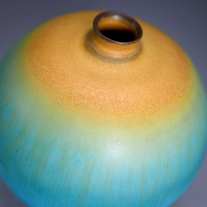 碧黄釉壺 ー古野幸治 「碧黄釉壺」