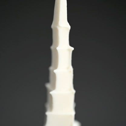 Covered Raw Porcelain Receptacle, White Spear