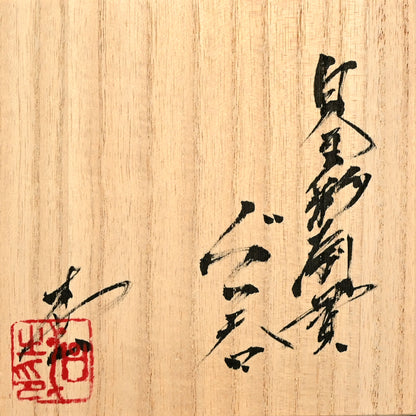 Sake cup Guinomi ー稲吉 オサム "白金彩刳貫 ぐい吞み"