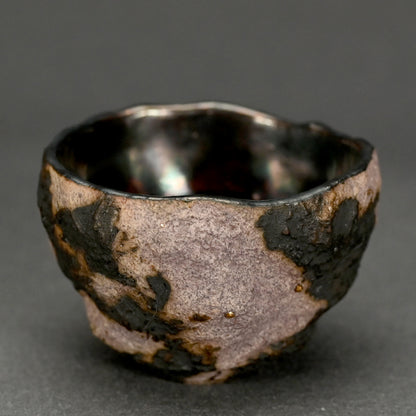 Sake cup Guinomi ー稲吉 オサム “白金彩刳貫 ぐい吞み”