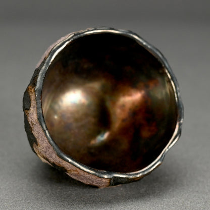 Sake cup Guinomi ー稲吉 オサム “白金彩刳貫 ぐい吞み”