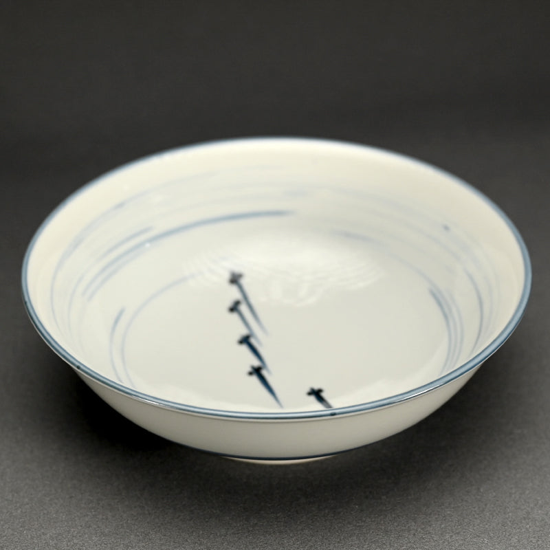 静かな染付鉢セット ー近藤髙弘「めだか染付鉢」