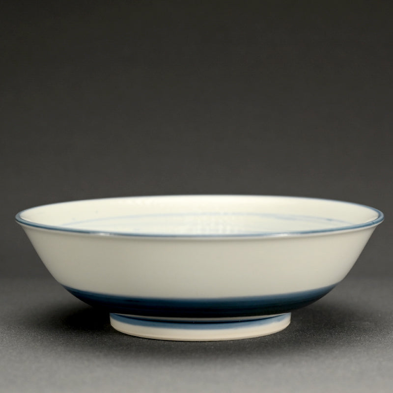 静かな染付鉢セット ー近藤髙弘「めだか染付鉢」