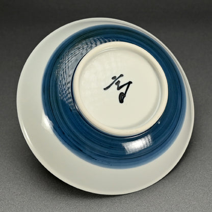 静かな染付鉢セット ー近藤髙弘「めだか染付鉢」