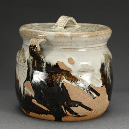 Tataki Chosen Karatsu Mimitsuki Mizusashi ー十三代 中里 太郎右衛門 "叩き朝鮮唐津耳付水指"