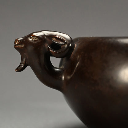 Bronze Serving Vessel by Living National Treasure