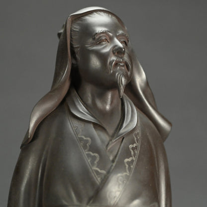 Tokyo-School Bronze Image of the Poet-Sage Li Bai (Li-Po)