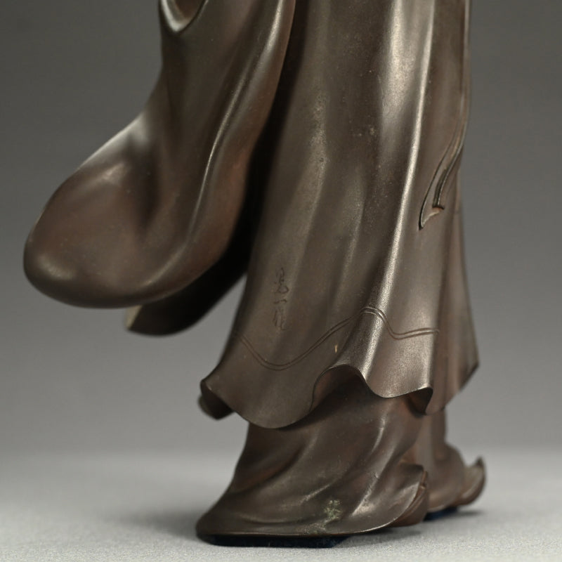 Tokyo-School Bronze Image of the Poet-Sage Li Bai (Li-Po)