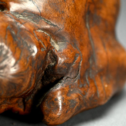 Antique Japanese Burl-Wood Deer Sculpture
