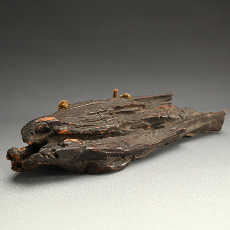 Unusual Natural Wood Hanging Fish-shaped Door Knock