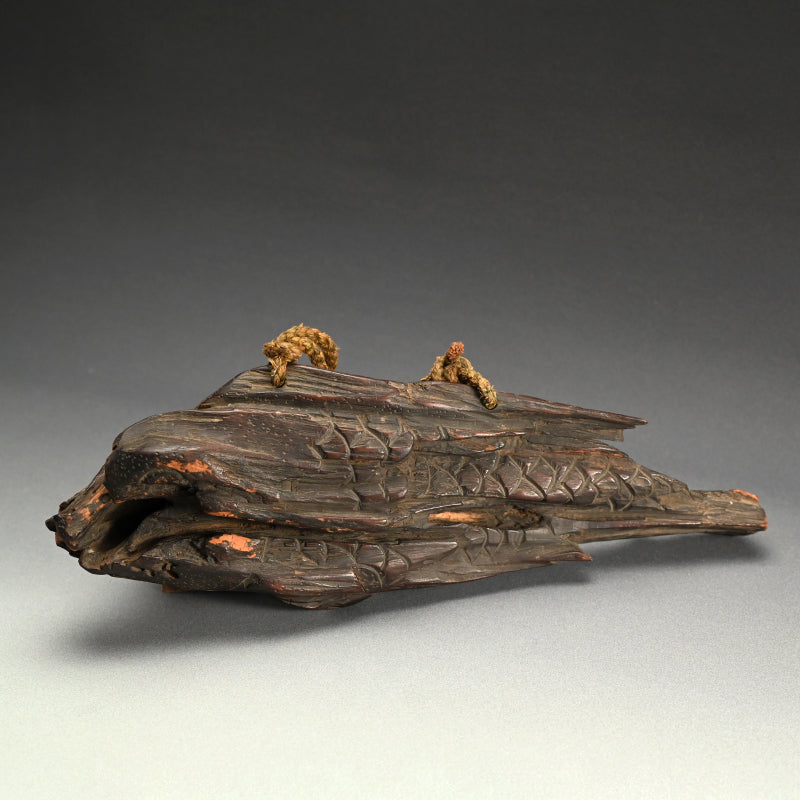 Unusual Natural Wood Hanging Fish-shaped Door Knock