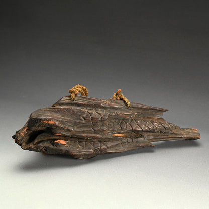 Unusual Natural Wood Hanging Fish-shaped Door Knock