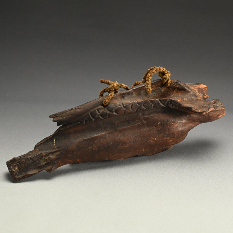 Unusual Natural Wood Hanging Fish-shaped Door Knock
