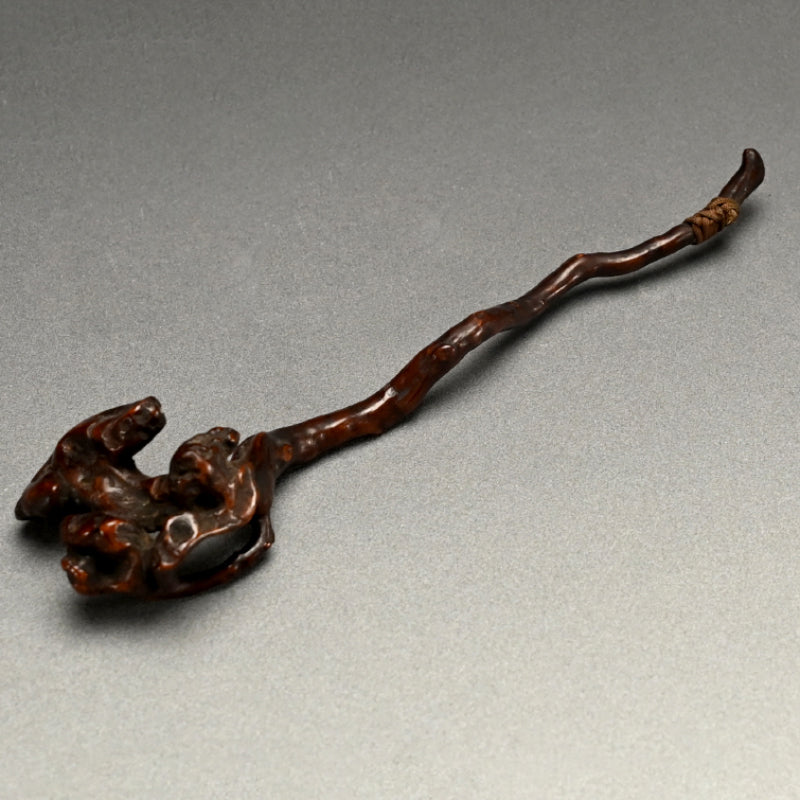 Antique Japanese Scholar Art Root-Wood Nyoi