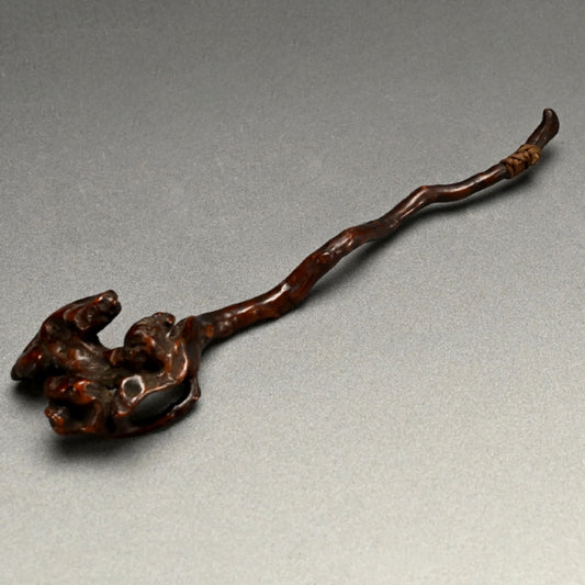 Antique Japanese Scholar Art Root-Wood Nyoi