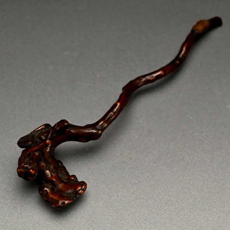 Antique Japanese Scholar Art Root-Wood Nyoi