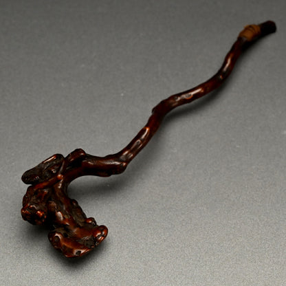Antique Japanese Scholar Art Root-Wood Nyoi