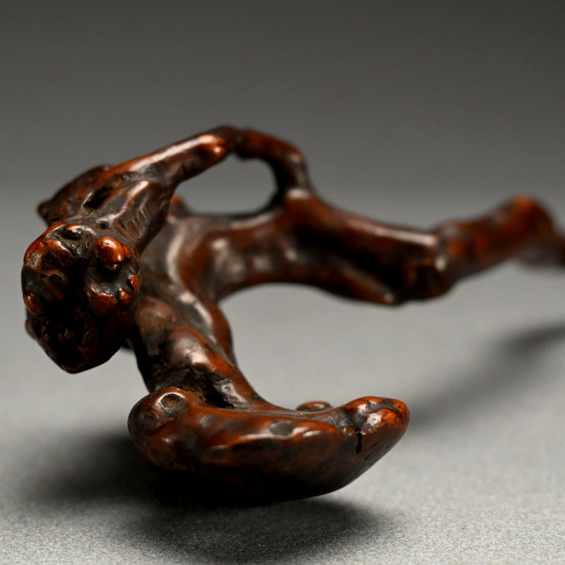 Antique Japanese Scholar Art Root-Wood Nyoi