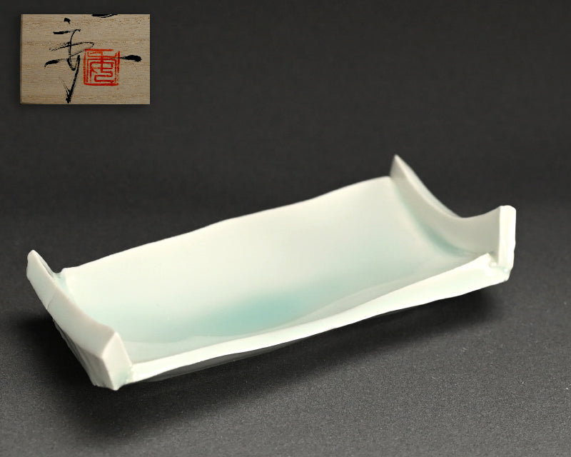 Celadon dish ー“青白磁 Cut皿”