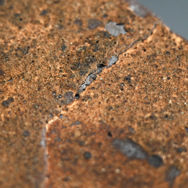 Oxidized Rust Vase ー佐藤 和彦 "鉄化瓷彫文壺"